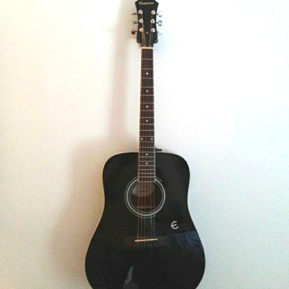 Epiphone 6 String Acoustic Guitar Black